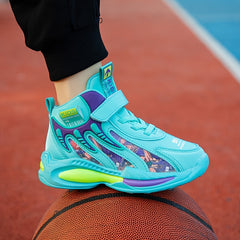Boy's Block Basketball Shoes Comfy Non Slip Sneakers