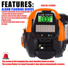 SAMOLLA Waterproof Electronic Fishing Reel LED Screen Baitcasting Reel