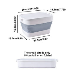 Foldable Plastic Storage Box with Cover for Camping and Household