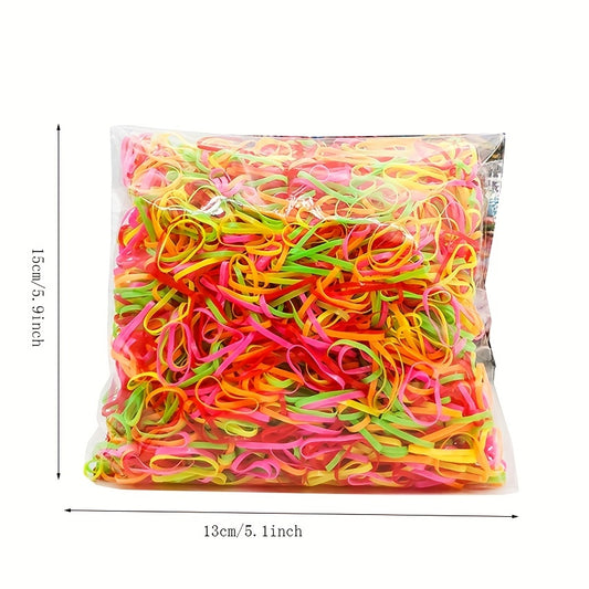 1000pcs Small Colorful Hair Elastics for Girls
