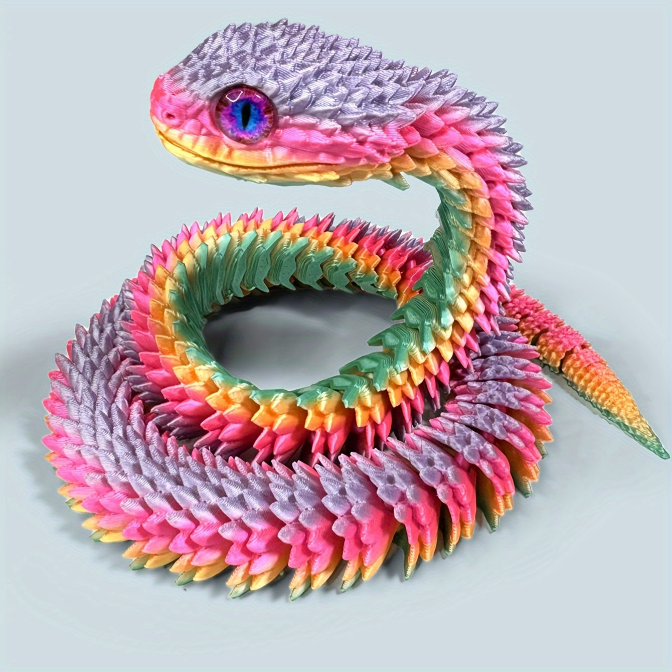 3D Printed Snake Statues Collectibles Durable Plastic Handicrafts