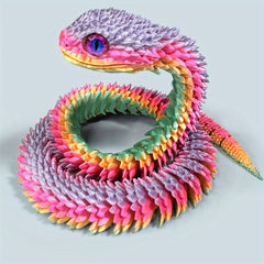 3D Printed Snake Statues Collectibles Durable Plastic Handicrafts