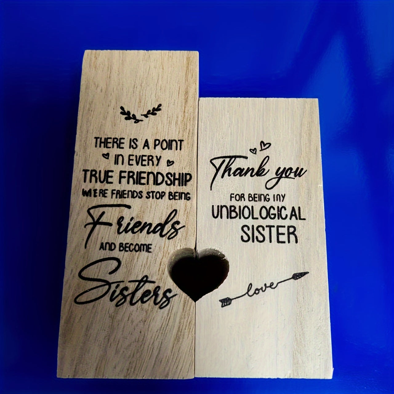 Wooden Candlestick Thank You For Being My Unbiological Sister Gift