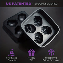 Skull Ice Cube Mold Tray for Whiskey Drinkers Bartenders