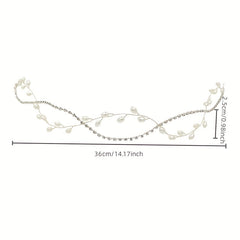 Pearl Rhinestone Head Piece Wedding Hair Accessories for Bride