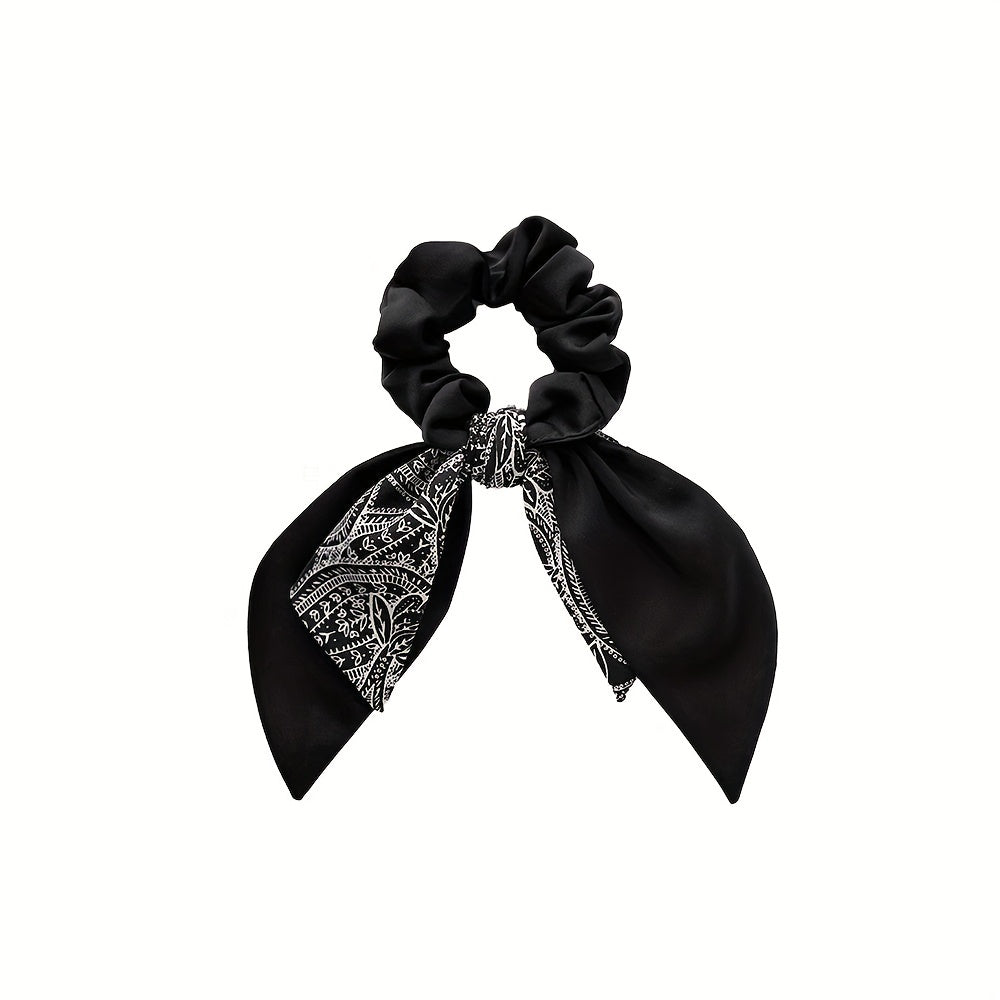 Bow Decor Scarf Scrunchies Candy Hair Rope Sweet Hair Ring
