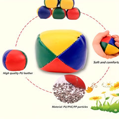 3PCS Leather Round Sandbags Throwing Game Sandbag Ball Student Fitness Props