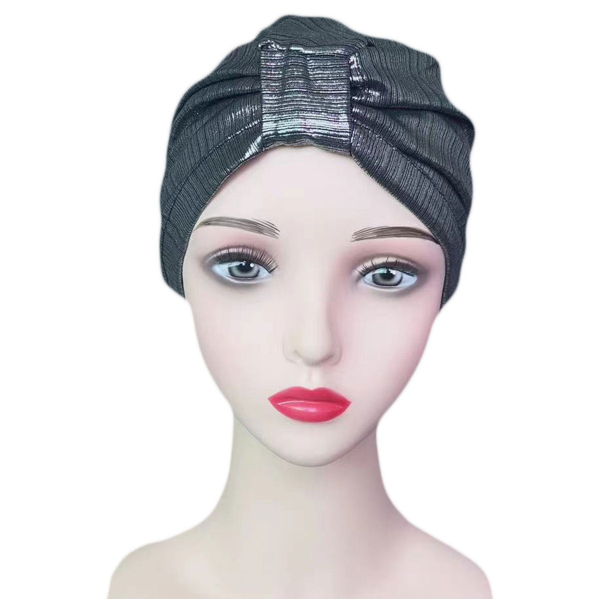 Elegant Laser Hot Stamping Turban Cap for Women