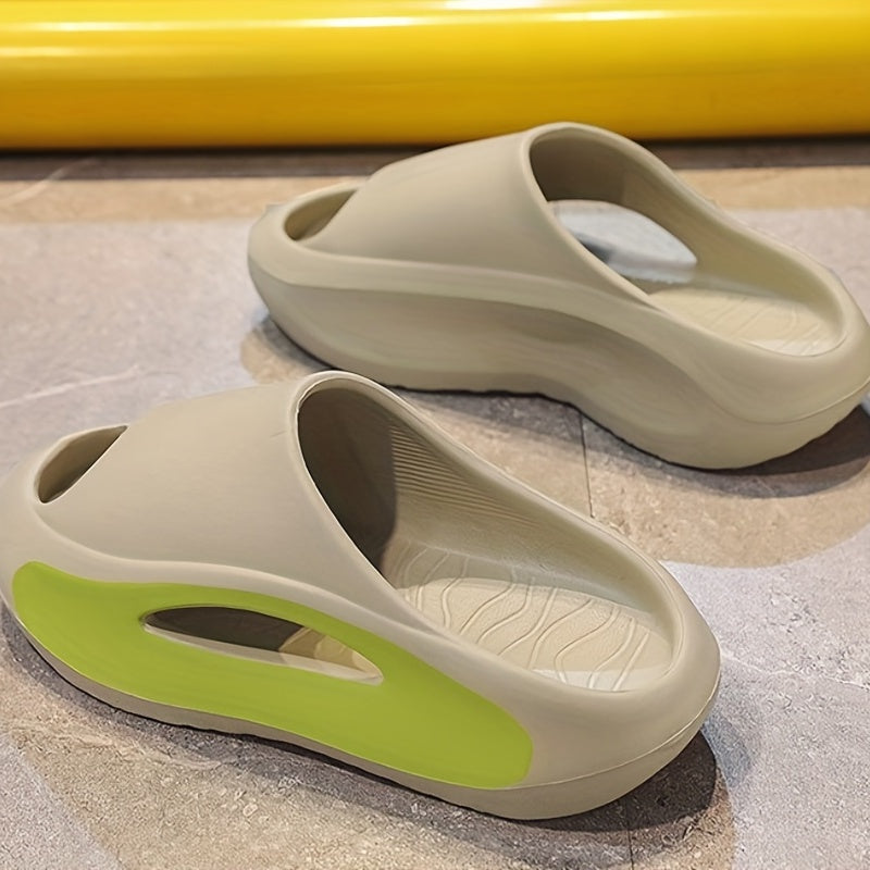 Men's Non Slip Platform Slides Comfortable Pillowy Slides for Summer