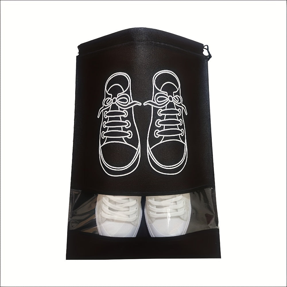 Portable Shoe Drawstring Storage Bag Non Woven Fabric Shoe Bag Dust Proof
