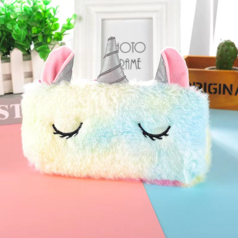 Unicorn Cosmetic Pouch Lipstick Pencil Case For Girls Student Storage Bag