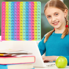 Legendstar 12x12 Multiplication Practice Math Game Pink Silicone Chart
