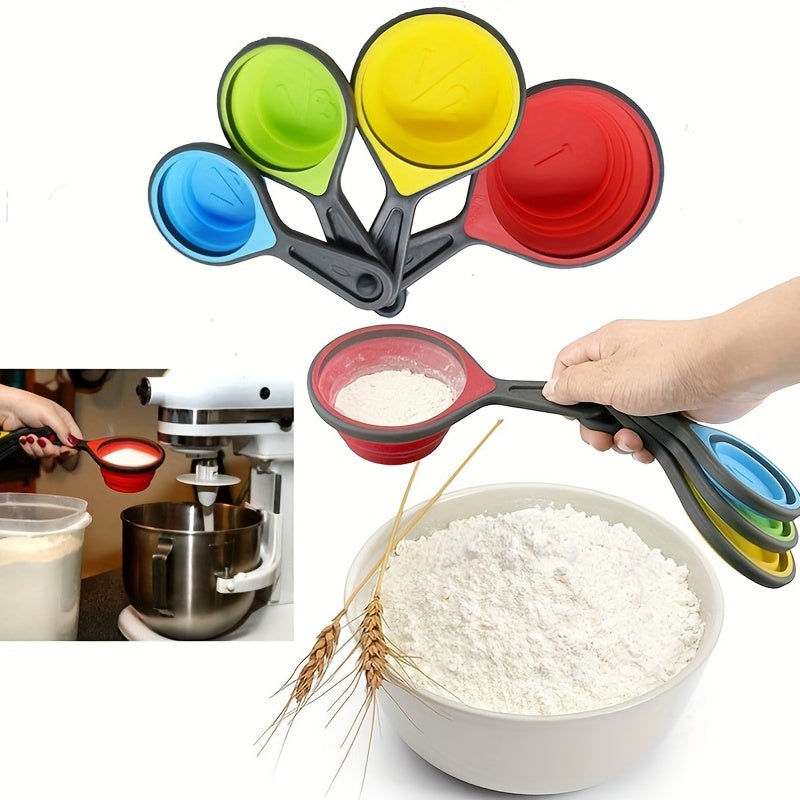 9pcs Collapsible Measuring Cups Set Engraved Metric US Markings