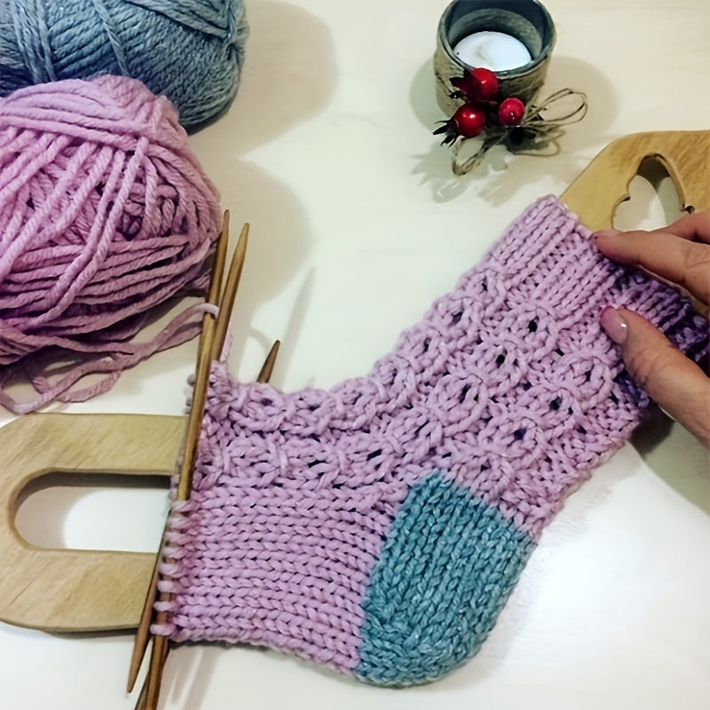 DIY Braided Socks Wooden Model Crochet Hook Set