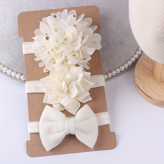 Headband Flowers Bow Hairband Decor for Baby Girls