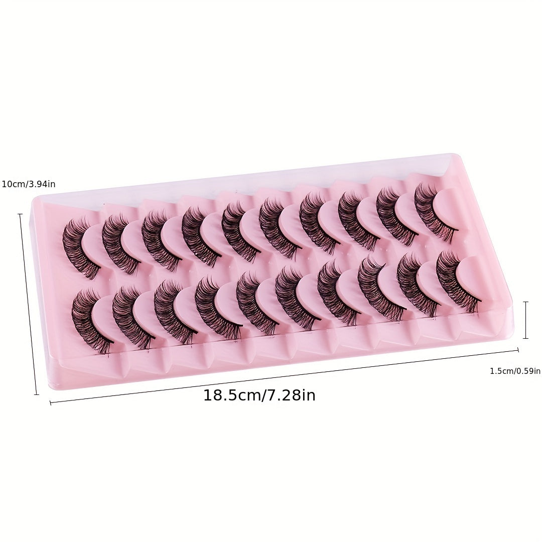 10 Pairs Fluffy Thick False Eyelashes Natural Volume Soft Long Full Strip Lashes