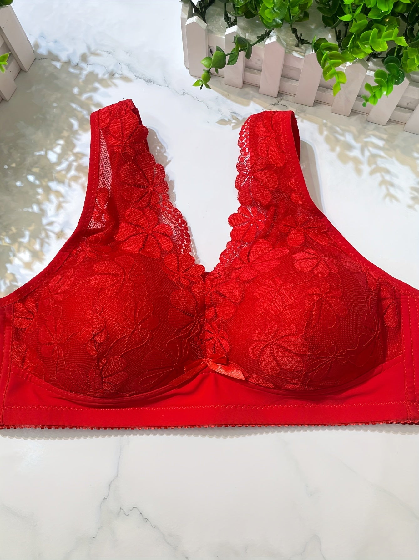 Lace Wireless Push-Up Bra for Women