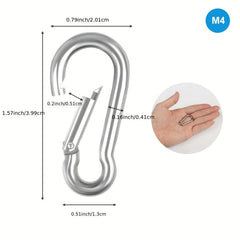 10pcs Stainless Steel Spring Snap Hook Buckle for Outdoor Activities