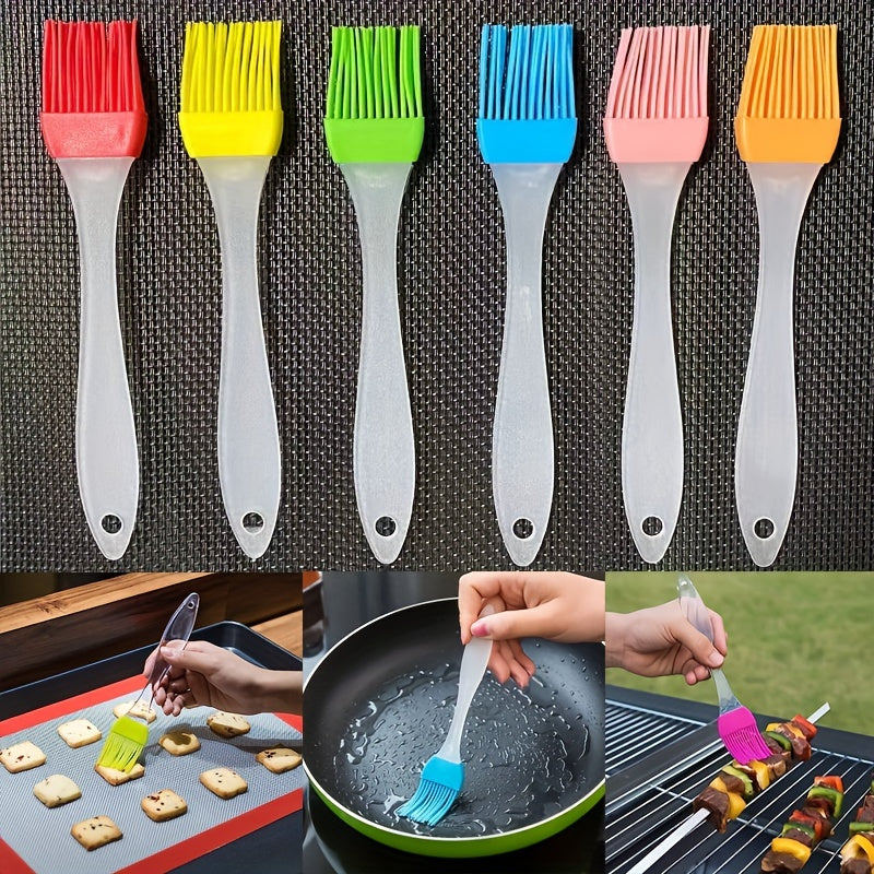 6pcs Silicone Portable Barbecue Baked Food Brush Kitchen Pancake Brush