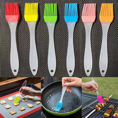 6pcs Silicone Portable Barbecue Baked Food Brush Kitchen Pancake Brush