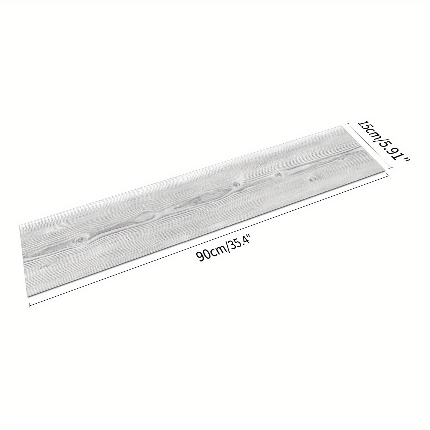 10pcs Grey Wooden Floor Tiles Waterproof for Bathrooms & Kitchens