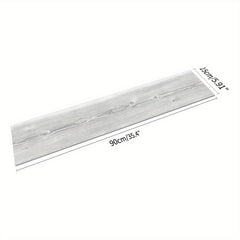 10pcs Grey Wooden Floor Tiles Waterproof for Bathrooms & Kitchens