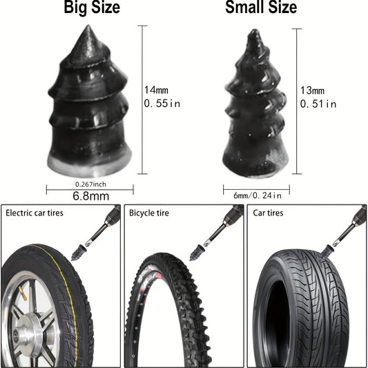 10pcs Tire Repair Kit Rubber Nails Vacuum Tyre Repair Self Service Auto Motorcyc
