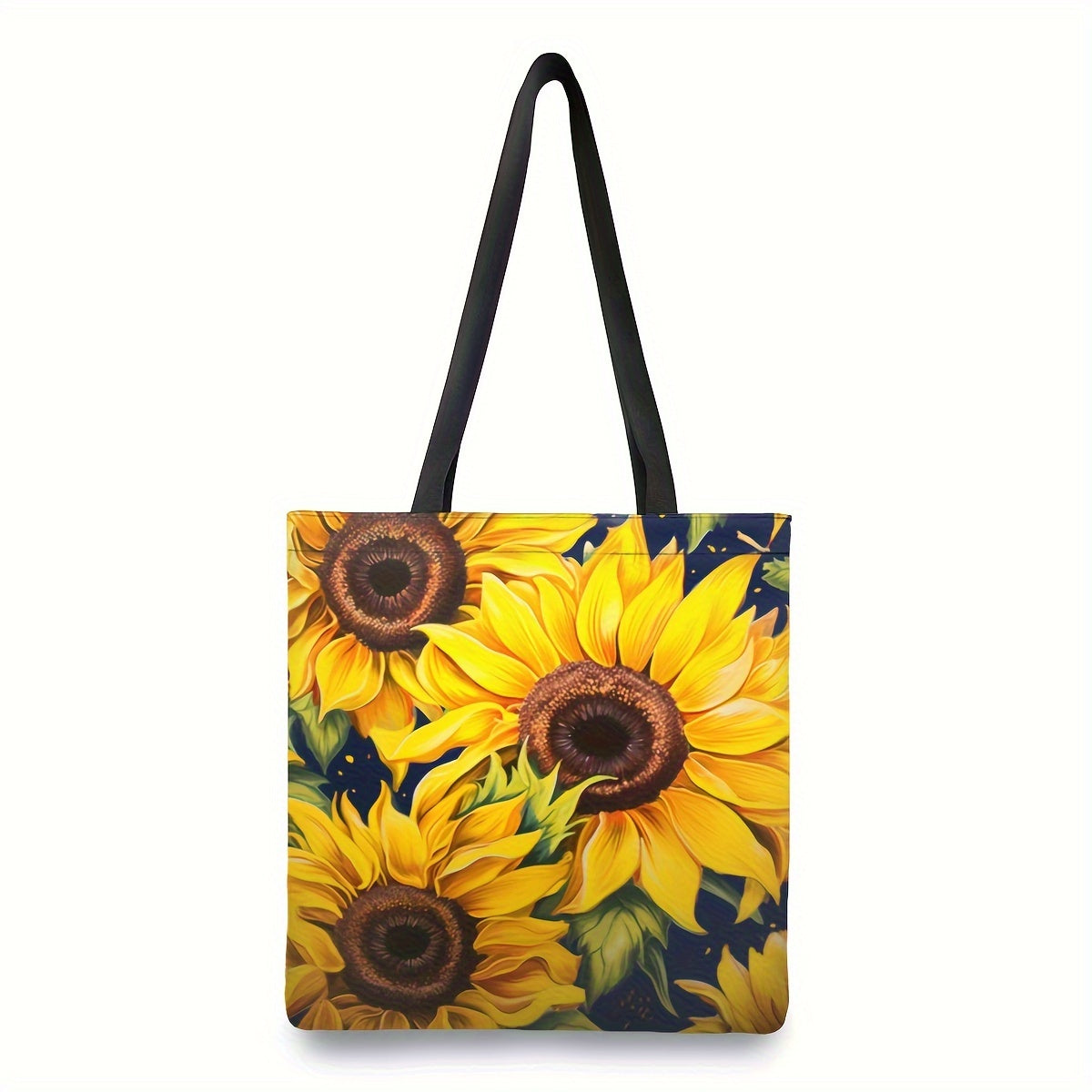 Large Capacity Sunflower Tote Bag Stylish Handbag for Women