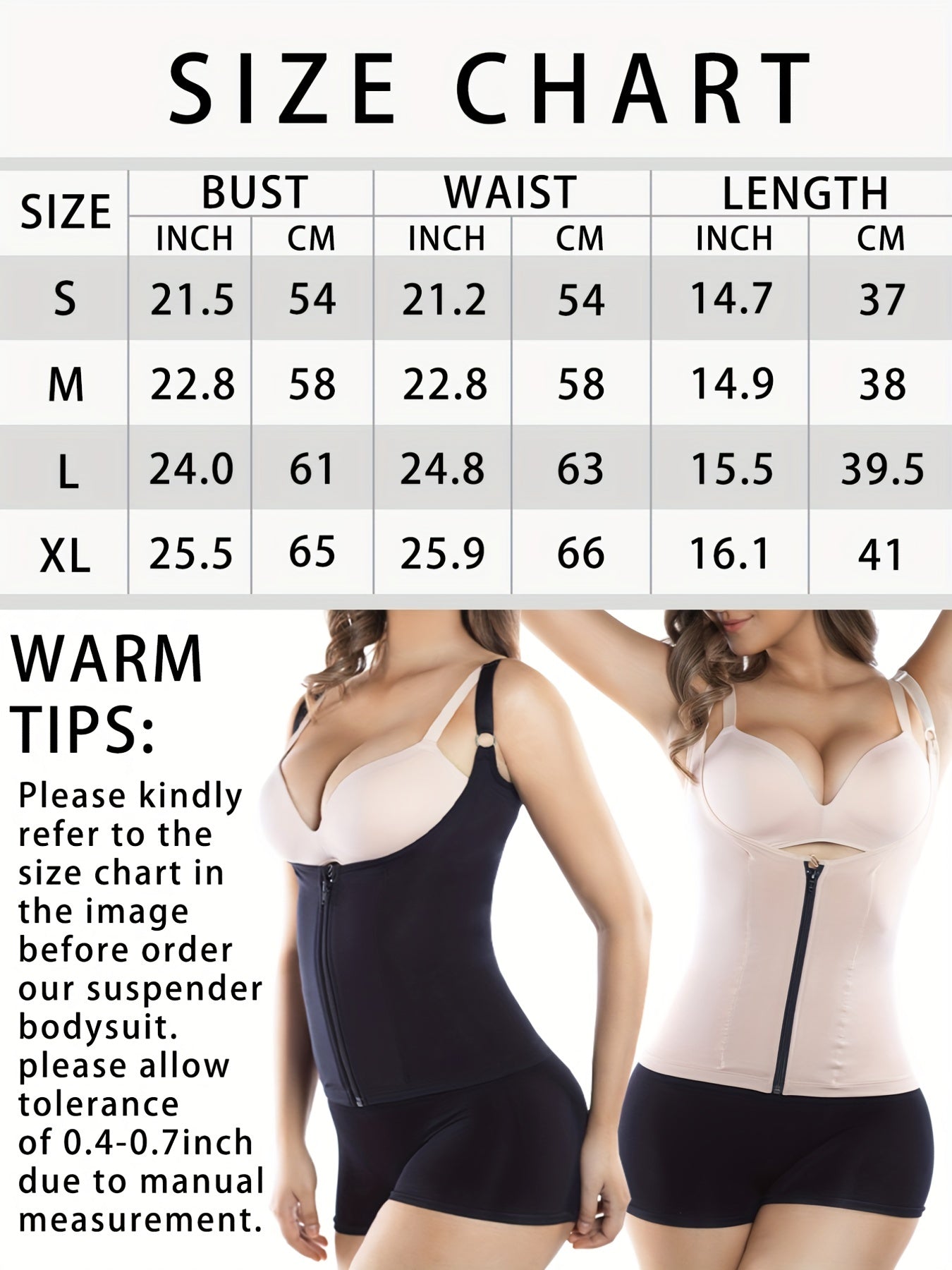 Zipper Shaping Cami Tops Waist Trainer Tummy Control