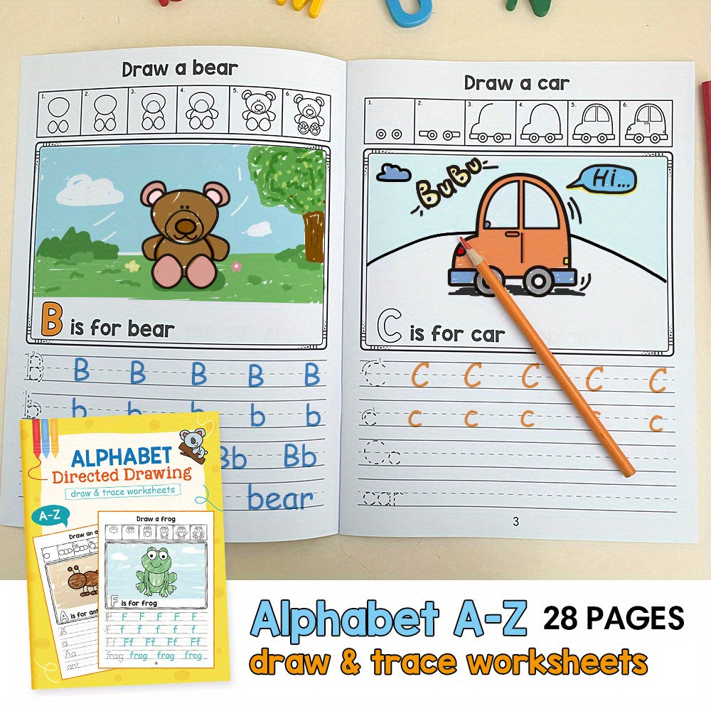 LACHILLY Alphabet Workbook Tracing Sheets Ages 4-8 Preschool & Kindergarten