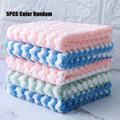 5 10 20 30 Pack Kitchen Dish Cloths Coral Fleece Microfiber Dish Towels
