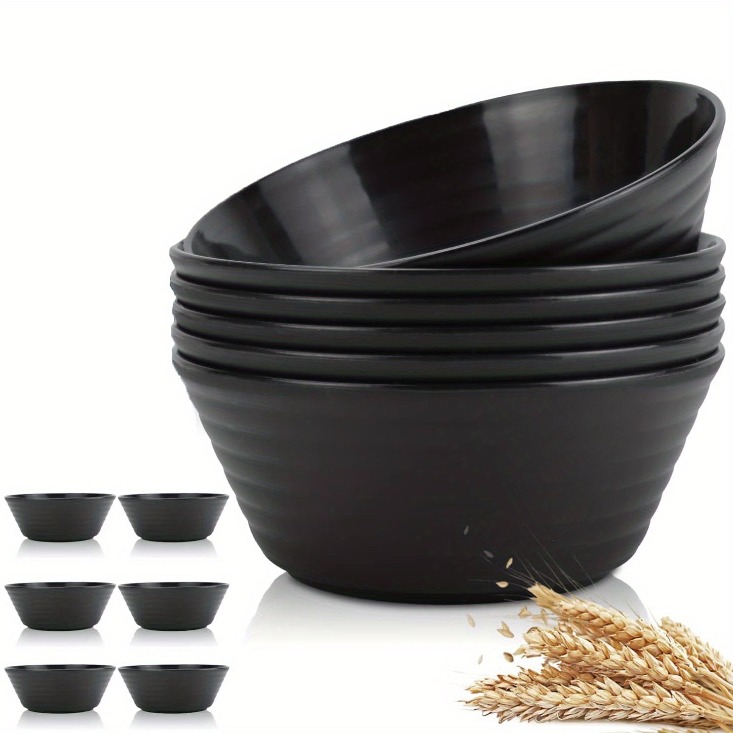 6 PCS Unbreakable Cereal Bowls 36 OZ 50OZ Soup Bowl Sets BPA Eco Friendly Bowl