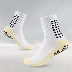 Men's Soccer Non-Slip Crew Socks Thickened Grip Football Socks