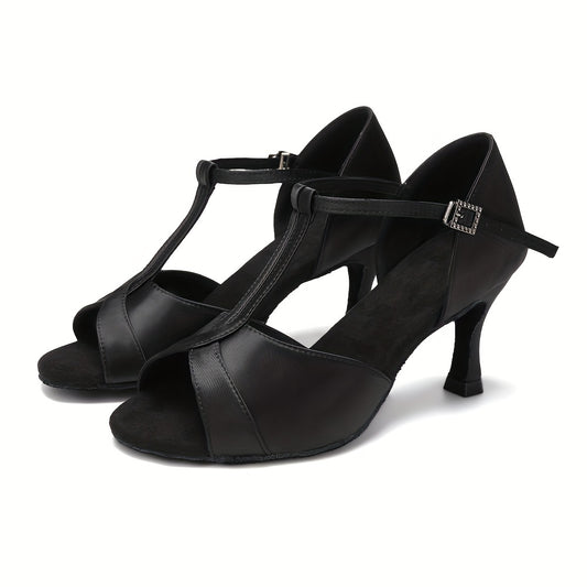 Women's Non-slip Latin Dance Sandals Medium Heel Lightweight Shoes