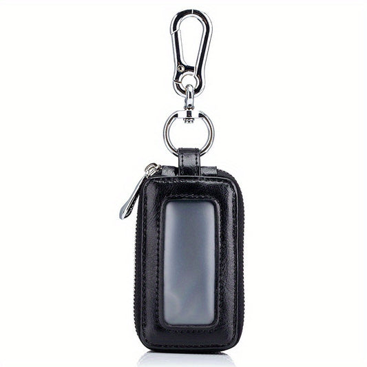 Cow Leather Double Layer Key Cover Car Interior Accessories