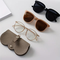 Lychee Embossed Glasses Bag Cover Sunglasses Reading Glasses Pouch Case