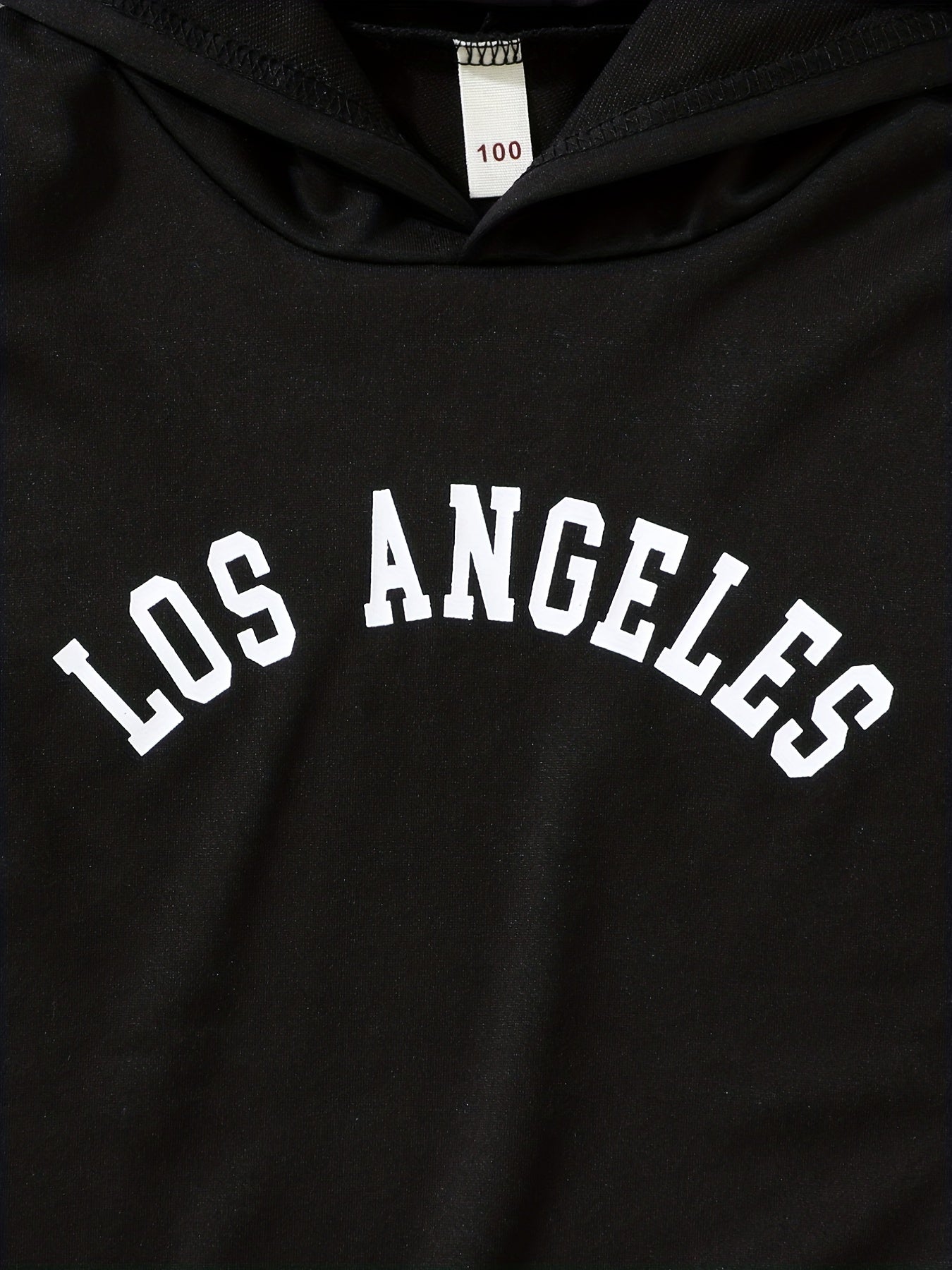 LA Boy's Hoodie & Cargo Pants Set Street Style Outfit