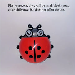 Ladybug Toothbrush Holder Wall Mounted Storage Shelf