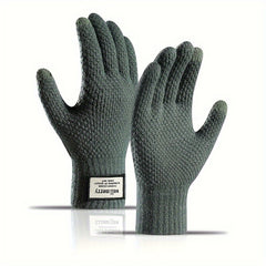 Winter Warm Knitted Gloves Thickened & Velvet Touch Screen Gloves