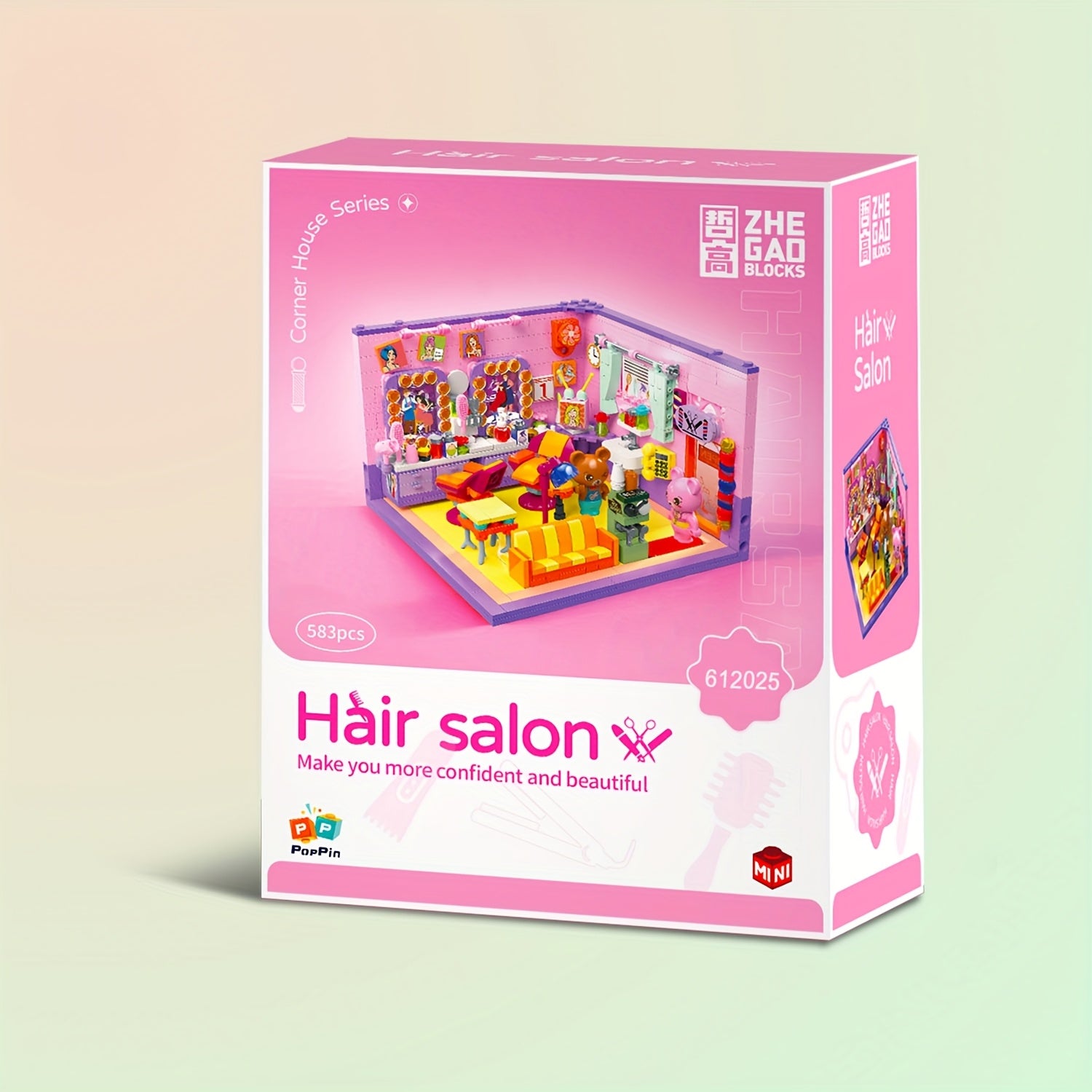 Mini Building Blocks Construction Set for Teenagers Hair Salon & Record Store