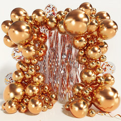 105pcs Halloween Lights Metallic Latex Balloons Set