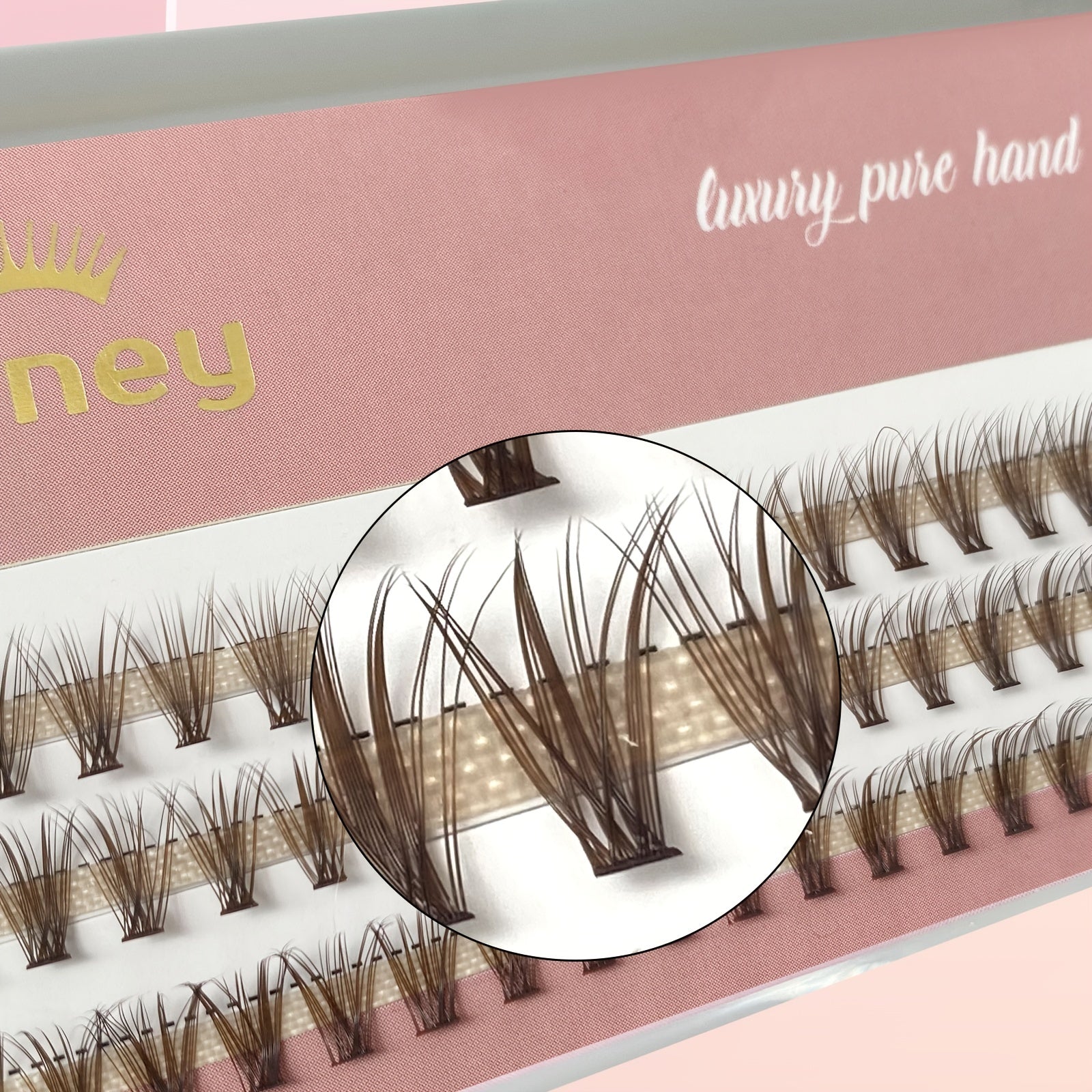 20D Brown Cluster Eyelashes for Volume Lash Extension