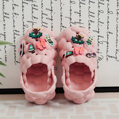 Boys Cartoon Charm House Shoes | Breathable, Lightweight, Anti-Slip Clogs