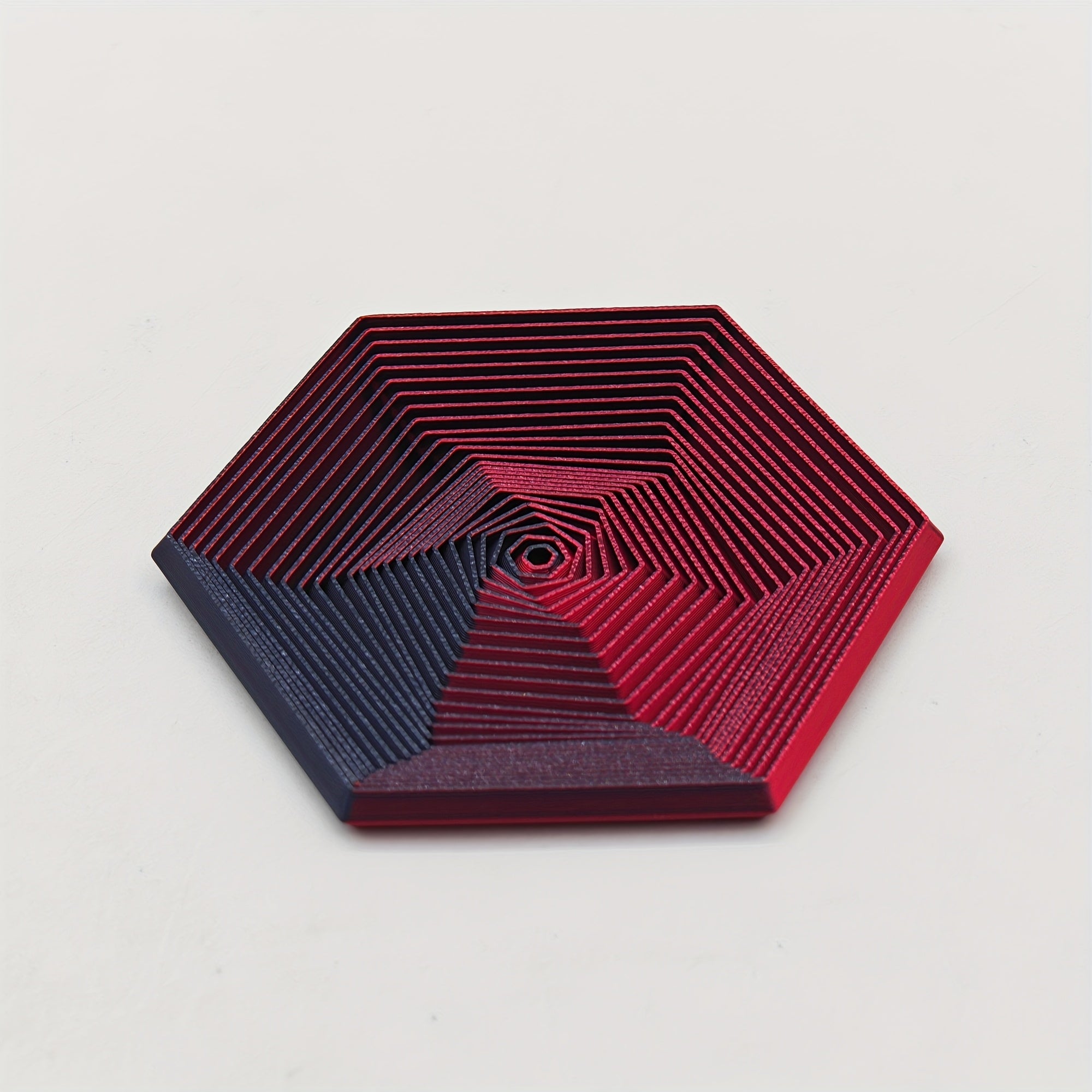 3D Printed Hexagonal Model Glowing at Night