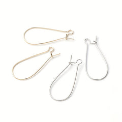 50 Stainless Steel Ear Wire Hooks Earring French Style Lever H