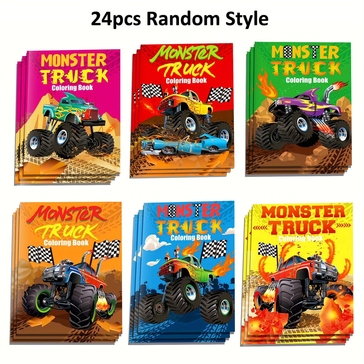 24pcs Mini Car Coloring Books for Painting & Drawing