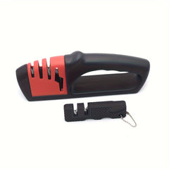 2pcs 4-In-1 Kitchen Scissors Sharpener Outdoor Camping Pocket Survival Tool