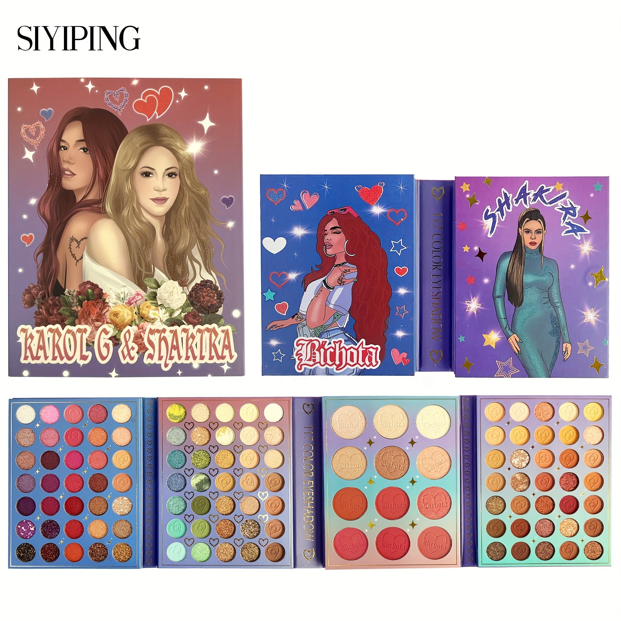 117 Colors Eyeshadow Palette Glitter Matte Satin Polarizing Eyeshadow