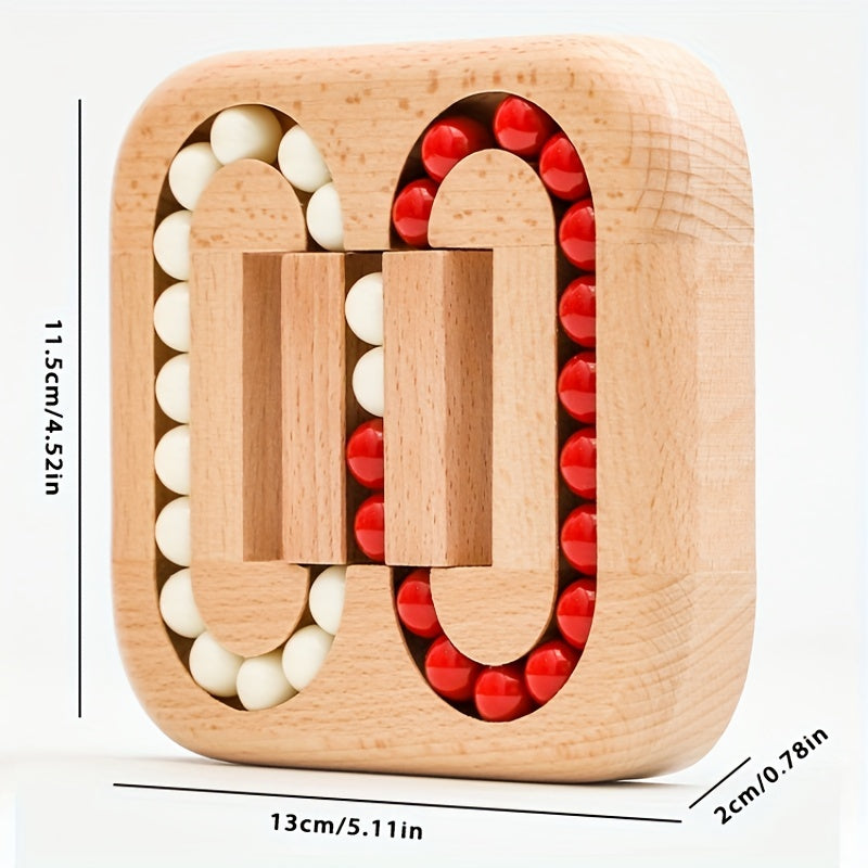 Wooden Flat Roller Ball Kongming Lock Educational Toy
