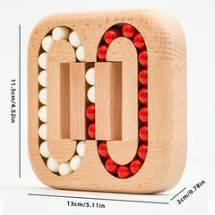Wooden Flat Roller Ball Kongming Lock Educational Toy